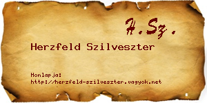 Herzfeld Szilveszter névjegykártya